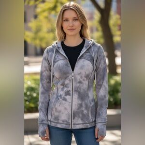 Lululemon Hooded Define Jacket in the "Diamond Dye Stargaze Pitch Grey" Size 4